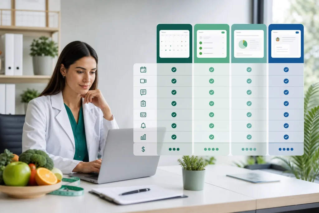 Comparativa de software de agenda para nutriólogos