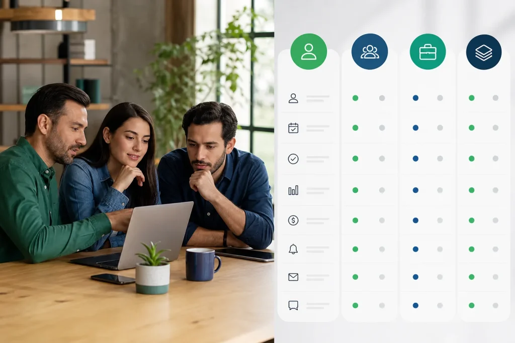 Comparación de funcionalidades de CRM para negocios