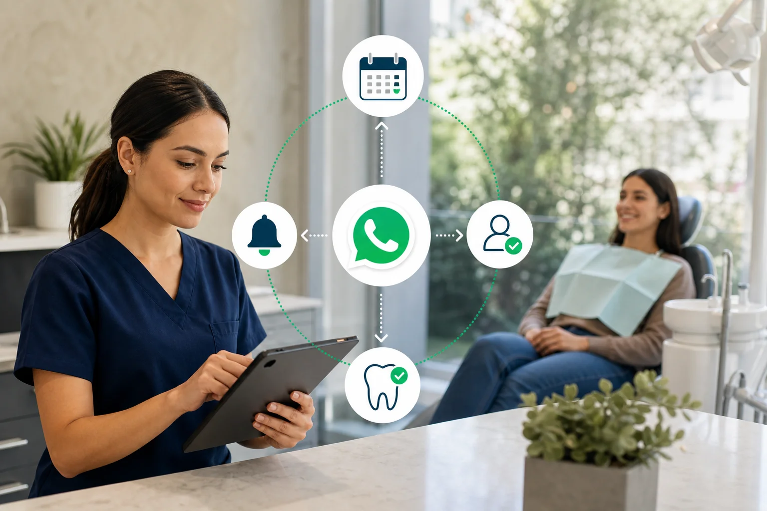 Flujo de trabajo de recordatorios de citas en WhatsApp