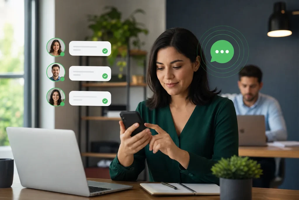 Ejemplo de seguimiento en WhatsApp