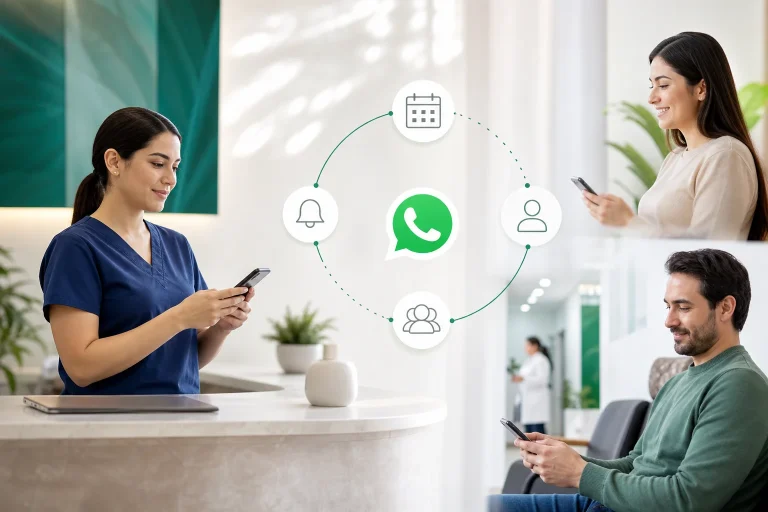 Diagrama del flujo de recordatorios de citas por WhatsApp.