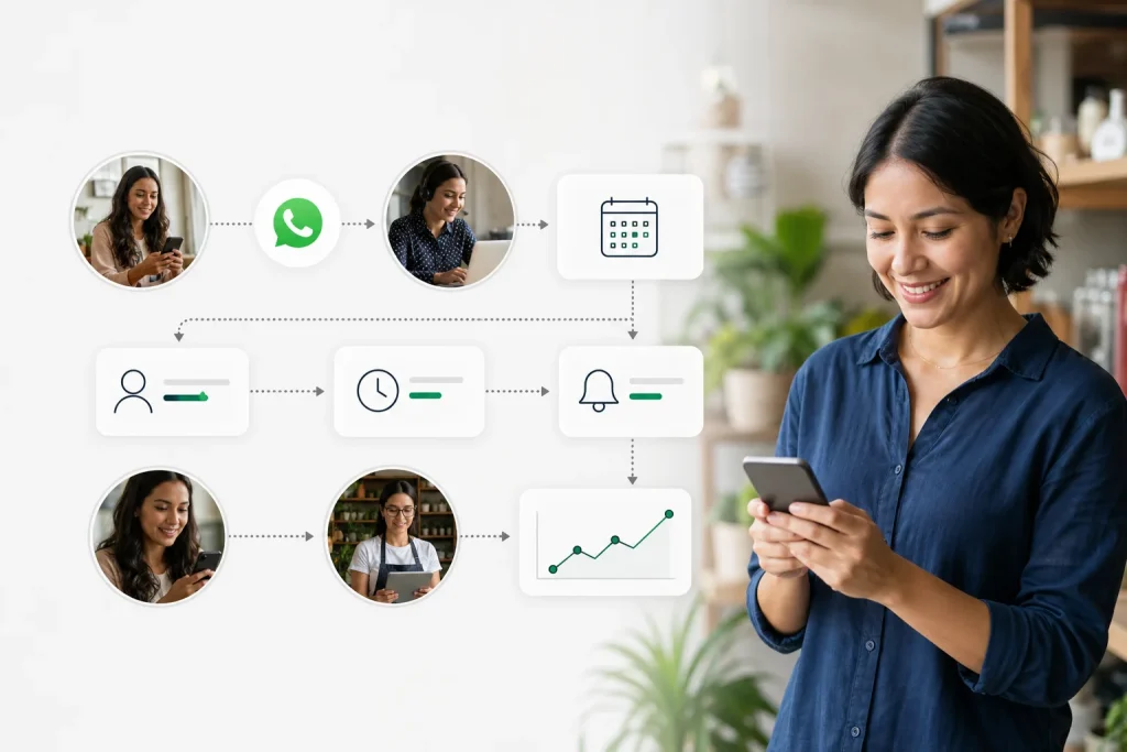 Diagrama del flujo de un asistente virtual para gestión de citas