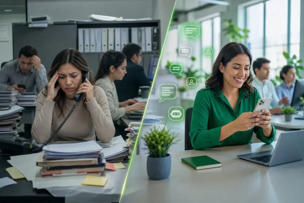 Comparativa de atención al cliente manual vs automatizada